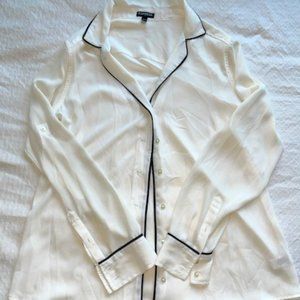 Express Black and White Blouse